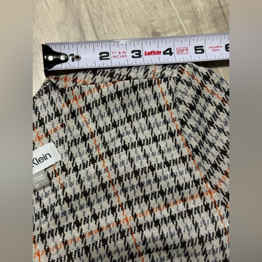 NWOT Calvin Klein Plaid Short Sleeve Dress - Picture 7 of 9